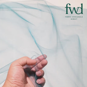 Polyester Tulle (54 Inch) Fabric Teal Video|SV582961