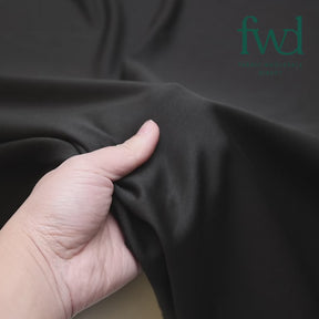 Stretch Crepe Scuba Double Knit Black Fabric Video|SV577167