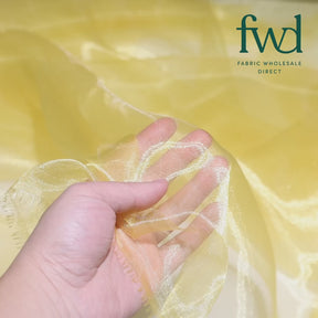 Princess Polyester Bridal Organza Fabric Sunflower Yellow Video|SV581771