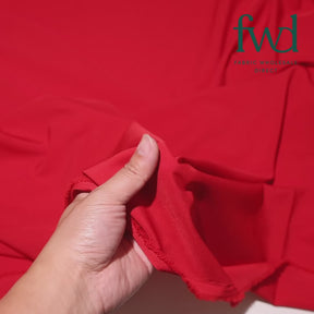 Stretch Polyester Tissue Faille Red Fabric Video|SV582289