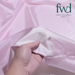 Polyester China Silk Lining (58/60 Inch) Light Pink Fabric Video|SV571343