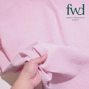 Striped Cotton Seersucker Fabric Fuchsia Video|SV582653