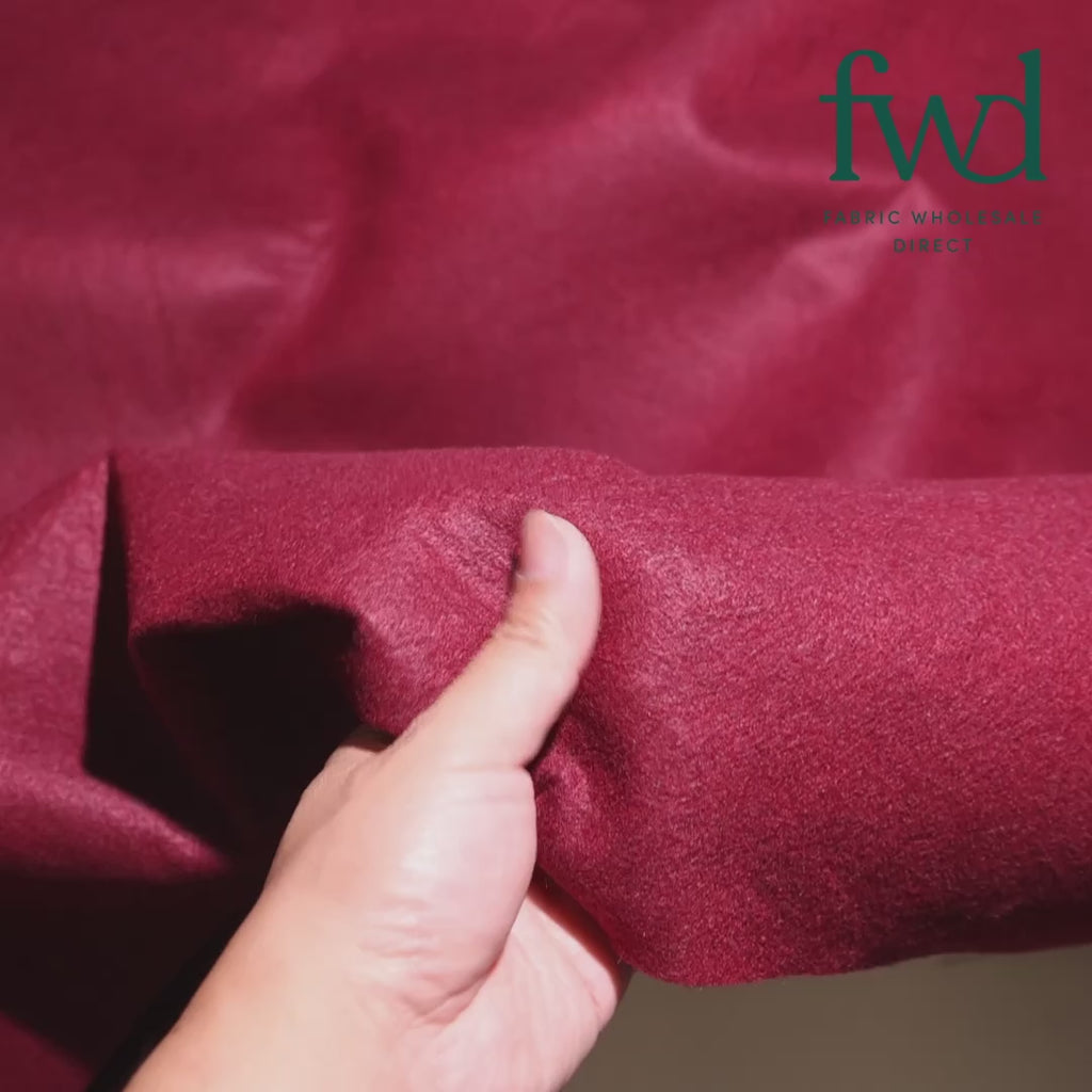Polyester Felt (74 Inch) Burgundy Fabric Video|SV581261