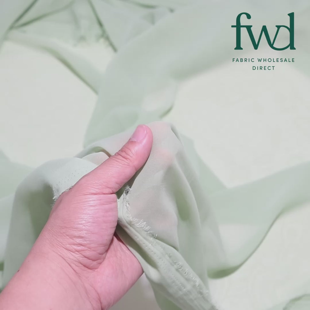 Chiffon Fabric Sage Video|SV582825