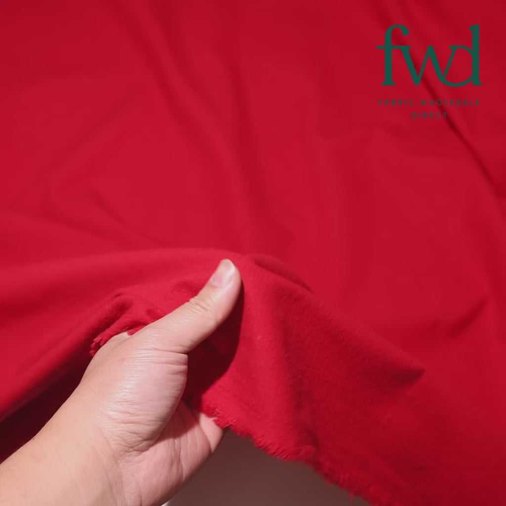 Cotton Flannel Red Fabric Video|SV573538