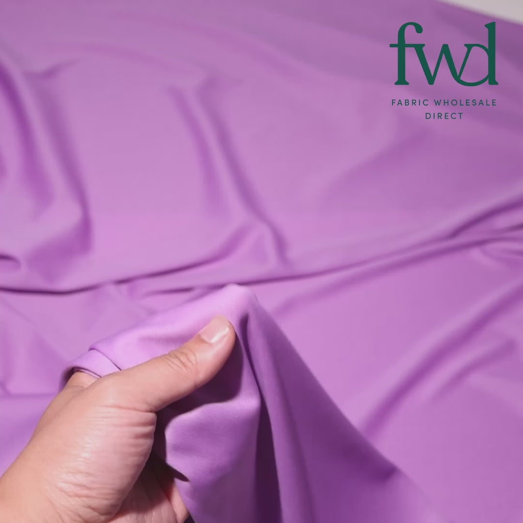 Polyester Interlock Knit Lining Lilac Fabric Video|SV574609