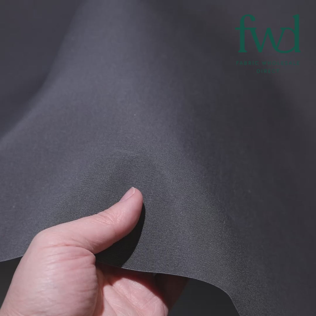 Ottertex® Outdoor Water-Repellant Fade-Resistant Acrylic Canvas (Stiff Finish, 10 Year Warranty) Charcoal Fabric Video|SV581009