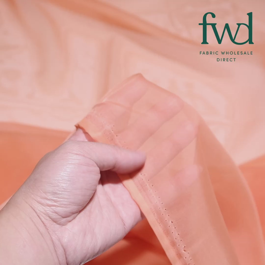 Sheer Voile (118 Inch) Coral Fabric Video|SV570970