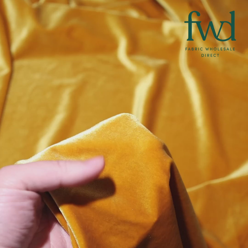 Stretch Velvet Gold Fabric Video|SV574700