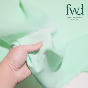 Polyester Crepe Georgette Chiffon Fabric Aqua Green Video|SV582605