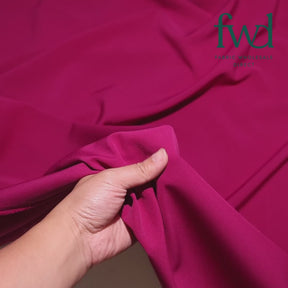 Polyester Crinkle Pebble Moss Crepe Magenta Fabric Video|SV582340