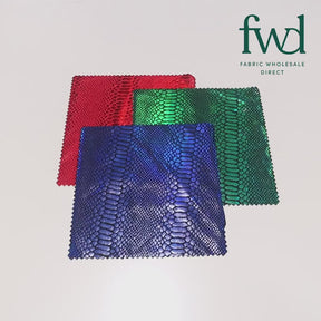 Snake Scale Hologram Tricot Foil Fabric SV577979 Black / Multi Color 4