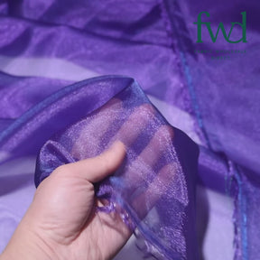 Crystal Organza (59/60 Inch) Deep Purple Fabric Video|SV571279