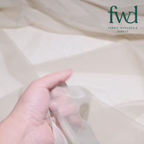 Sheer Voile Fire Retardant (118 Inch) Champagne Fabric Video|SV580200