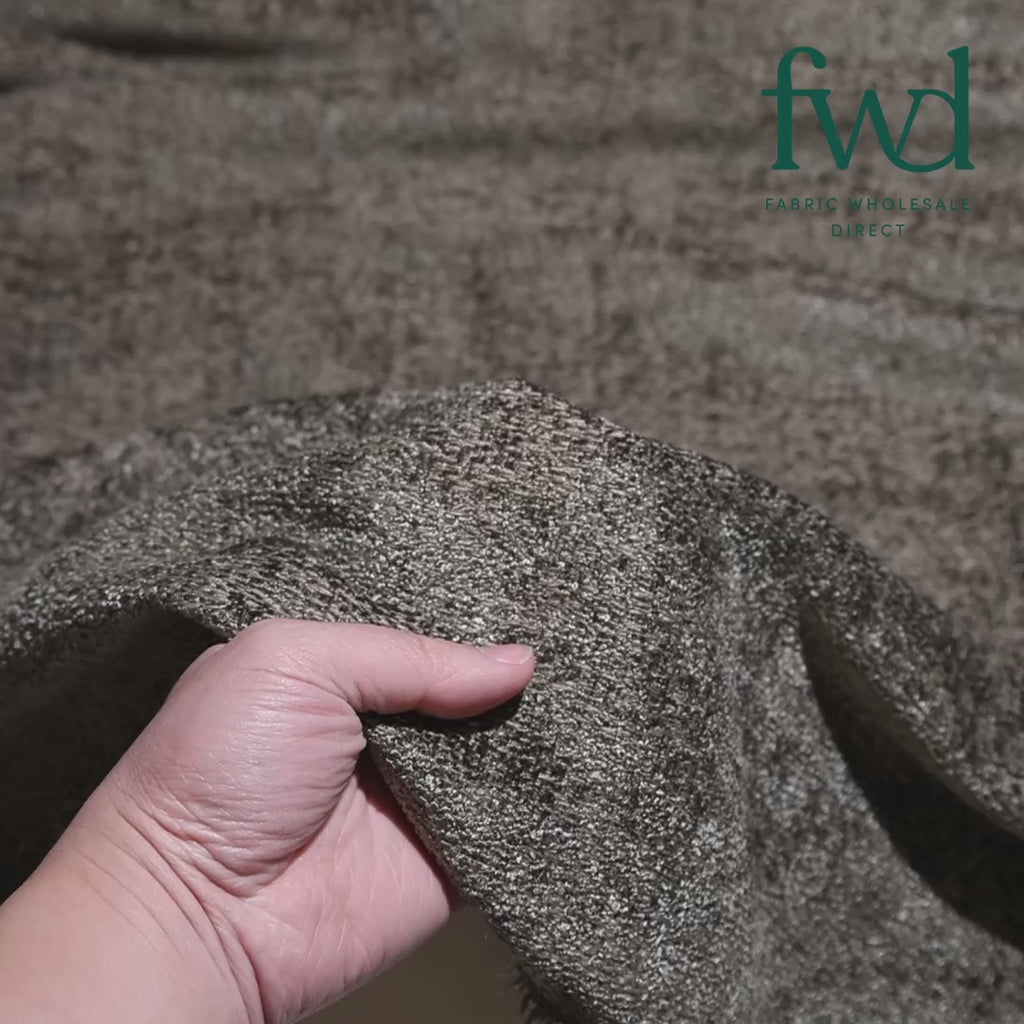 Seattle Woven Polyester Chenille Upholstery Olive Fabric Video|SV581867