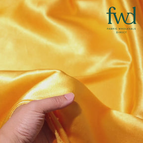 Classic Spun Yarn Polyester Crepe Back Satin Sunflower Yellow Fabric Video|SV582155