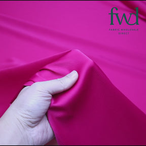 Matte Striped Crinkle Stretch Satin Fuchsia Fabric Video|SV581459