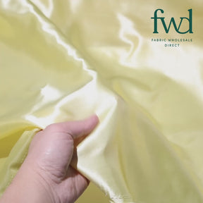 Polyester Charmeuse Satin (58/60 Inch) Light Yellow Fabric Video|SV571221