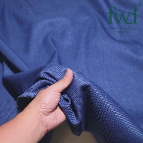Plain Woven Inlay Upholstery Royal Blue Fabric Video|SV580304