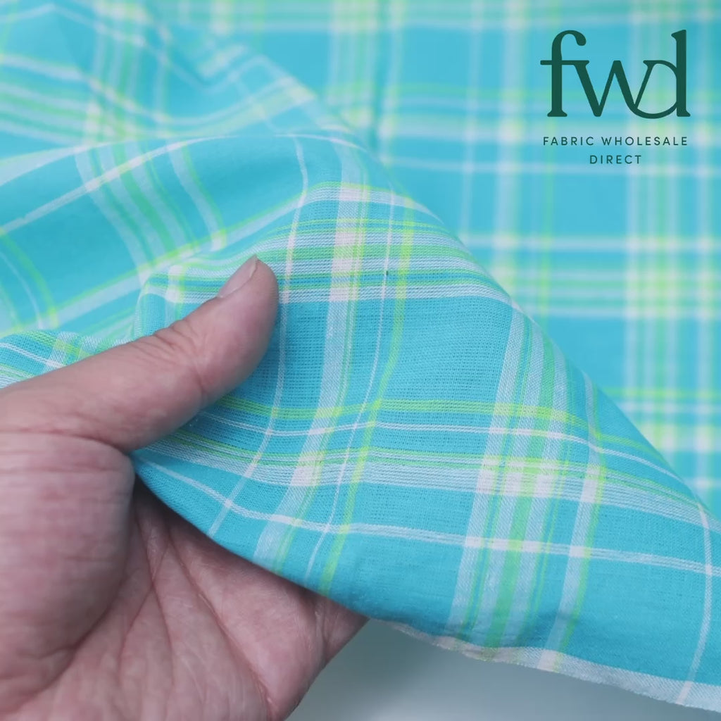 Madras Tartan Plaid Broadcloth (Style 613) Fabric Video|SV581665