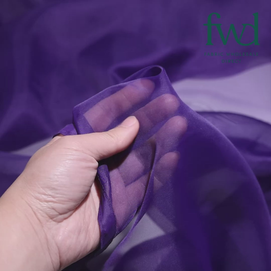 Sheer Voile (118 Inch) Purple Fabric Video|SV570986