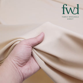 Stretch Crepe Scuba Double Knit Beige Fabric Video|SV577177