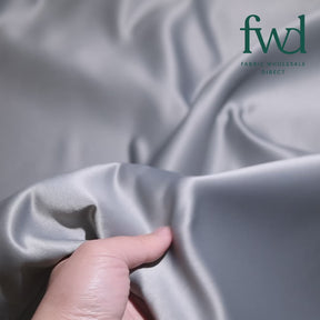 Matte Satin (Peau de Soie) Grey Fabric Video|SV574478