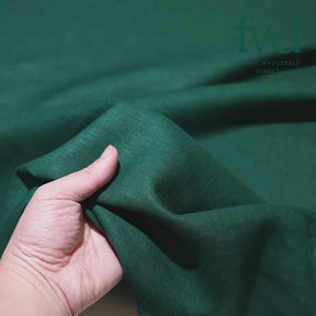 Yorkshire 6.7 oz Natural Linen Fabric Hunter Green|SV577871