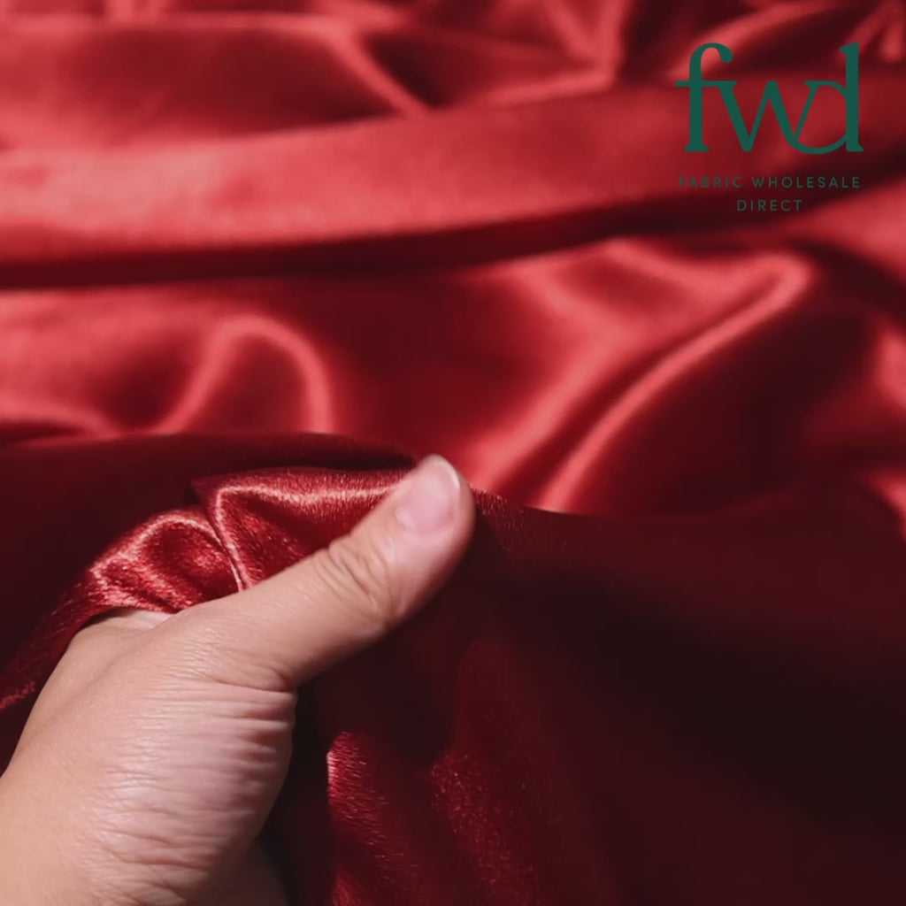 Classic Spun Yarn Polyester Crepe Back Satin Rust Fabric Video|SV582163