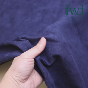 Suede Scuba Double Knit Navy Blue Fabric Video|SV581337