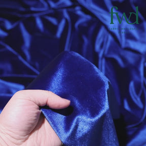 Stretch Velvet Royal Blue Fabric Video|SV571508