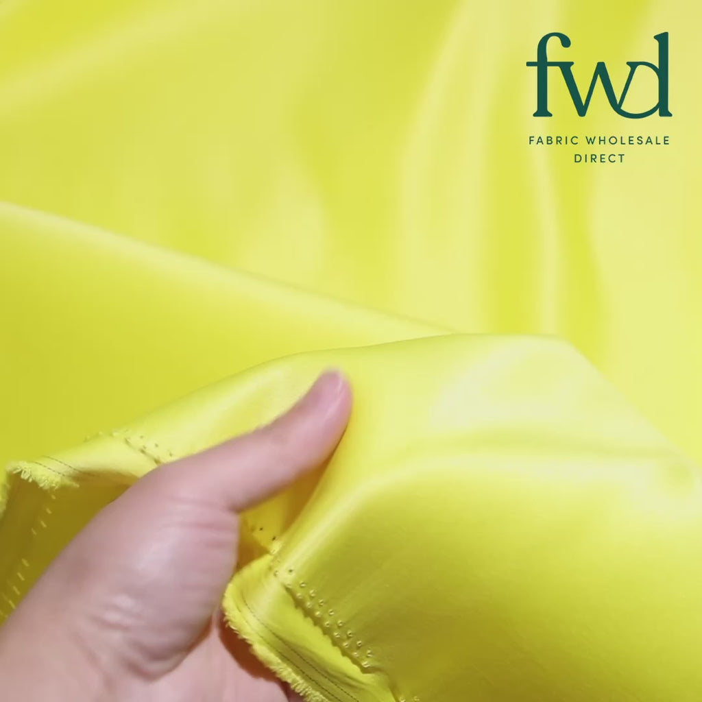 Matte Satin (Peau de Soie) Yellow Fabric Video|SV576723