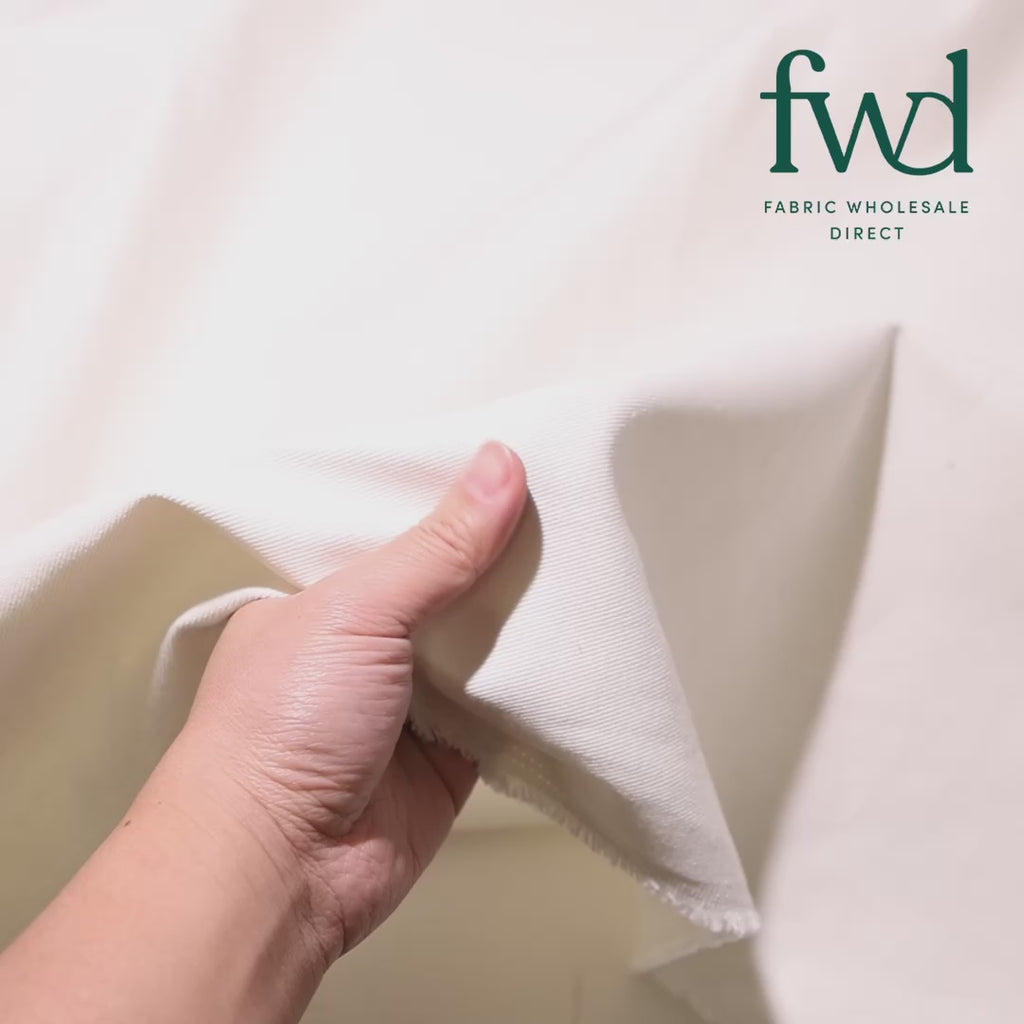 Mason Chino Twill Natural (PFD) Fabric Video|SV577945