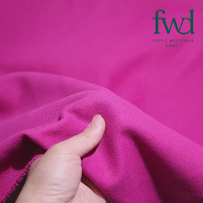 Brushed Polyester Wool Coating Magenta Fabric Video|SV573841