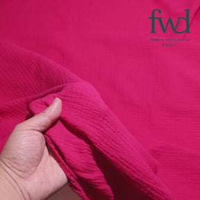 Double Cotton Gauze Fuchsia Fabric Video|SV582461