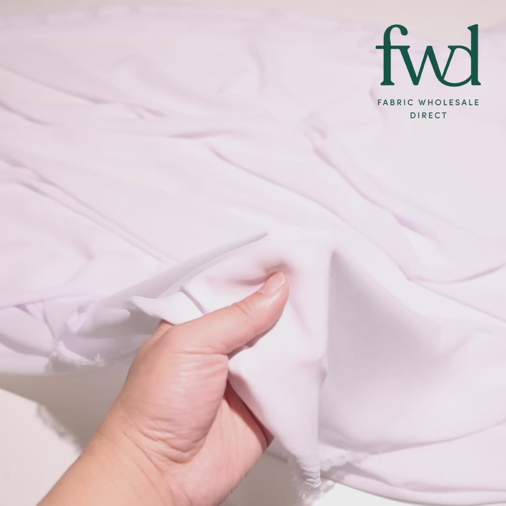 Polyester Crepe Georgette Chiffon Fabric White Video|SV576995