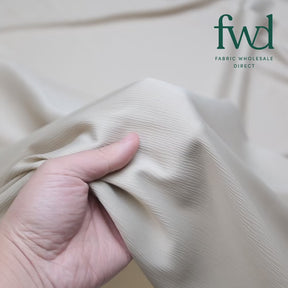 Matte Striped Crinkle Stretch Satin Champagne Fabric Video|SV581457