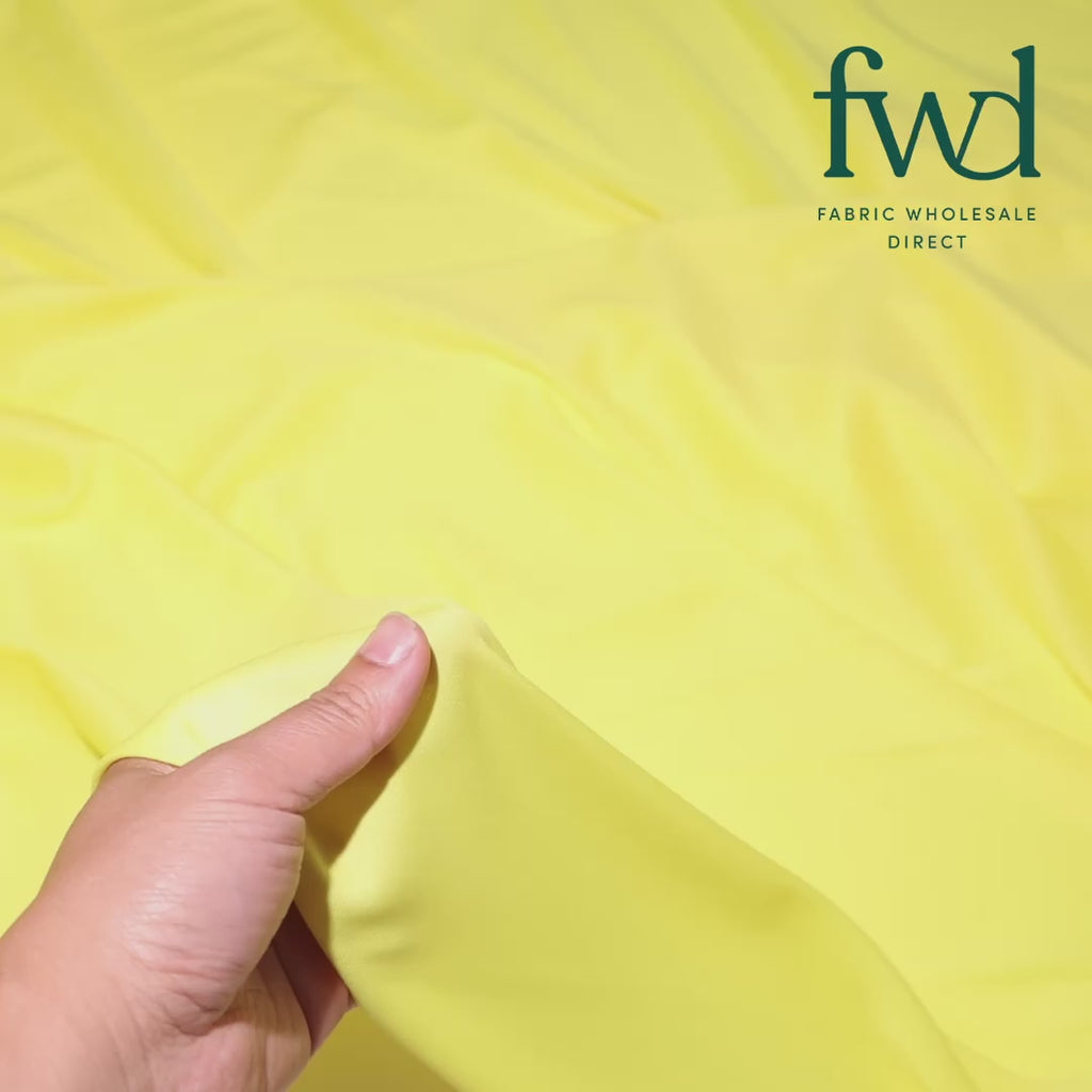 Polyester Interlock Knit Lining Neon Yellow Fabric Video|SV574591
