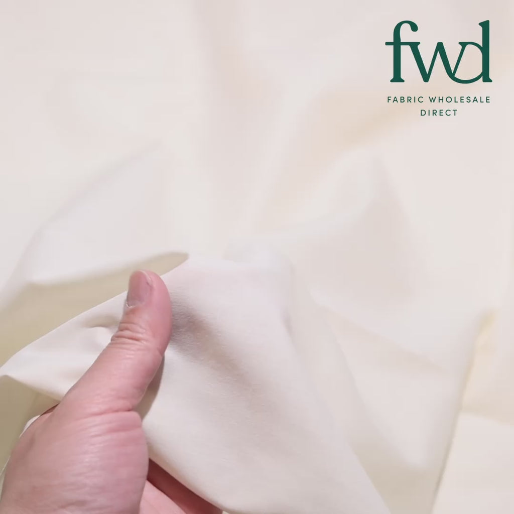 Cotton Polyester Broadcloth (58/60 Inch) Beige Fabric Video|SV571435