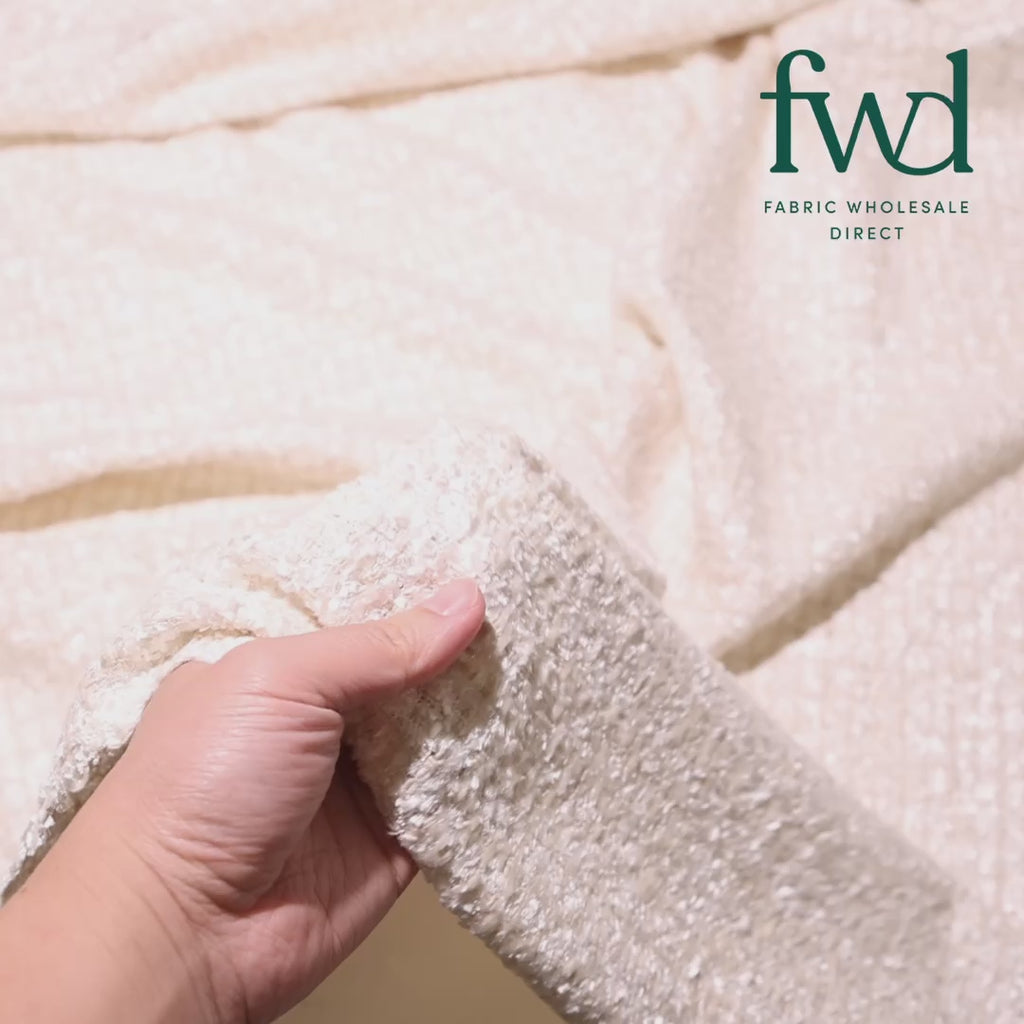 Plush Eyelash Boucle Tweed Fabric Video|SV582284