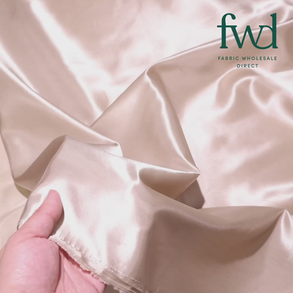 Polyester Charmeuse Satin (58/60 Inch) Fabric Turquoise Video|SV571243