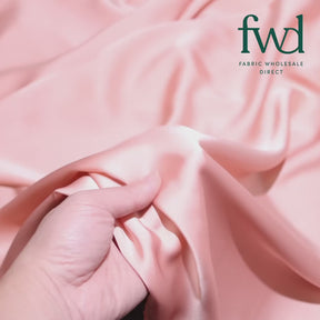 Polyester Double Face Satin Peach Fabric Video|SV581598