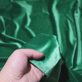 Stretch Velvet Kelly Green Fabric Video|SV571506