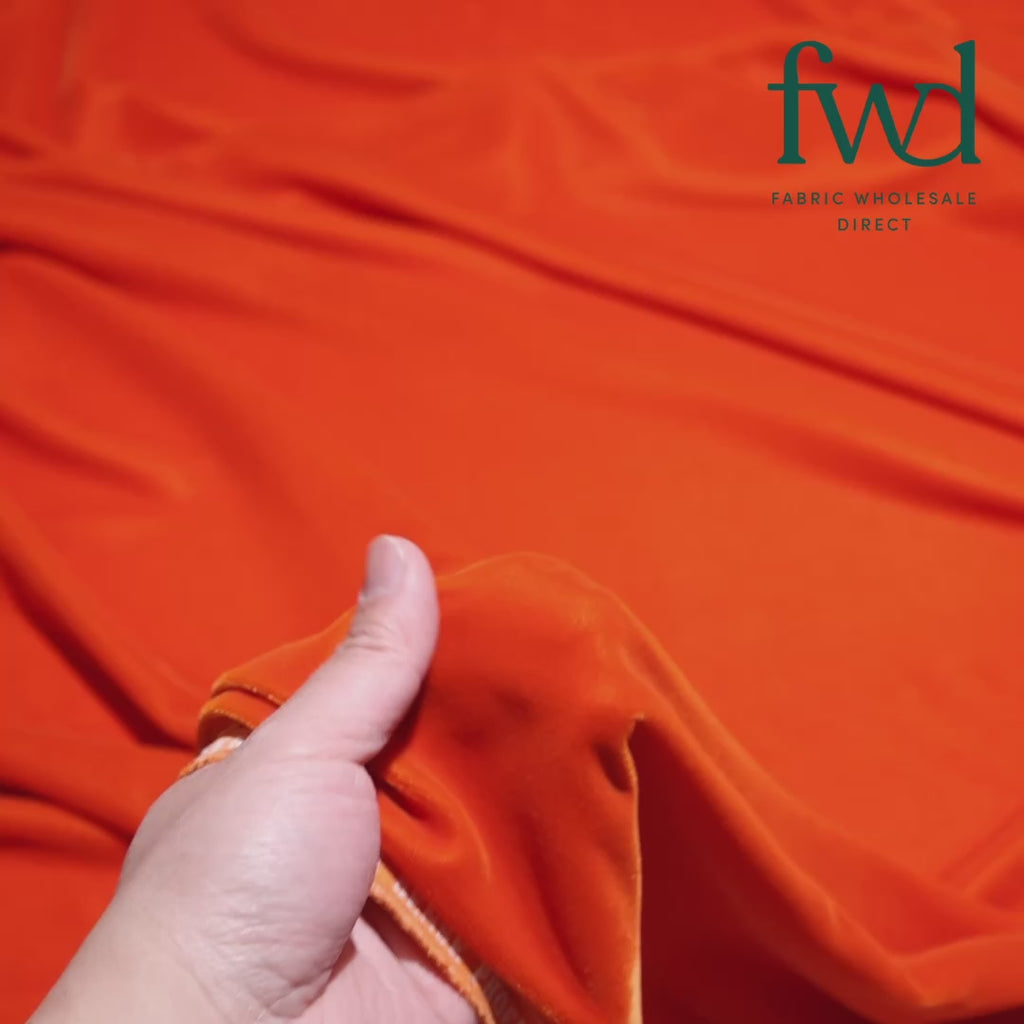 Micro Velvet Orange Fabric Video|SV571520