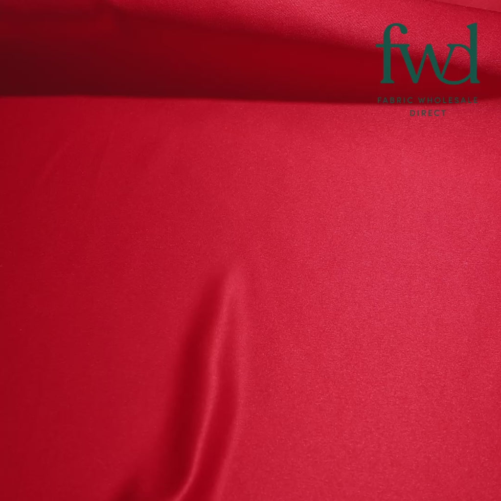 Matte Satin (Peau de Soie) Red Fabric Video|SV574486