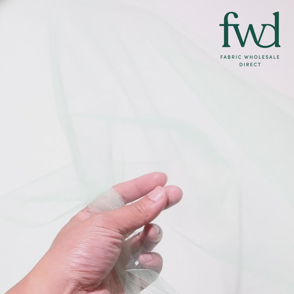 Polyester Tulle (54 Inch) Fabric Mint Video|SV571653