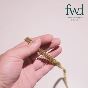3/8 Inch Knit Swirl Corded Metallic Braided Trim (25 Yards) Gold Video|SV582574