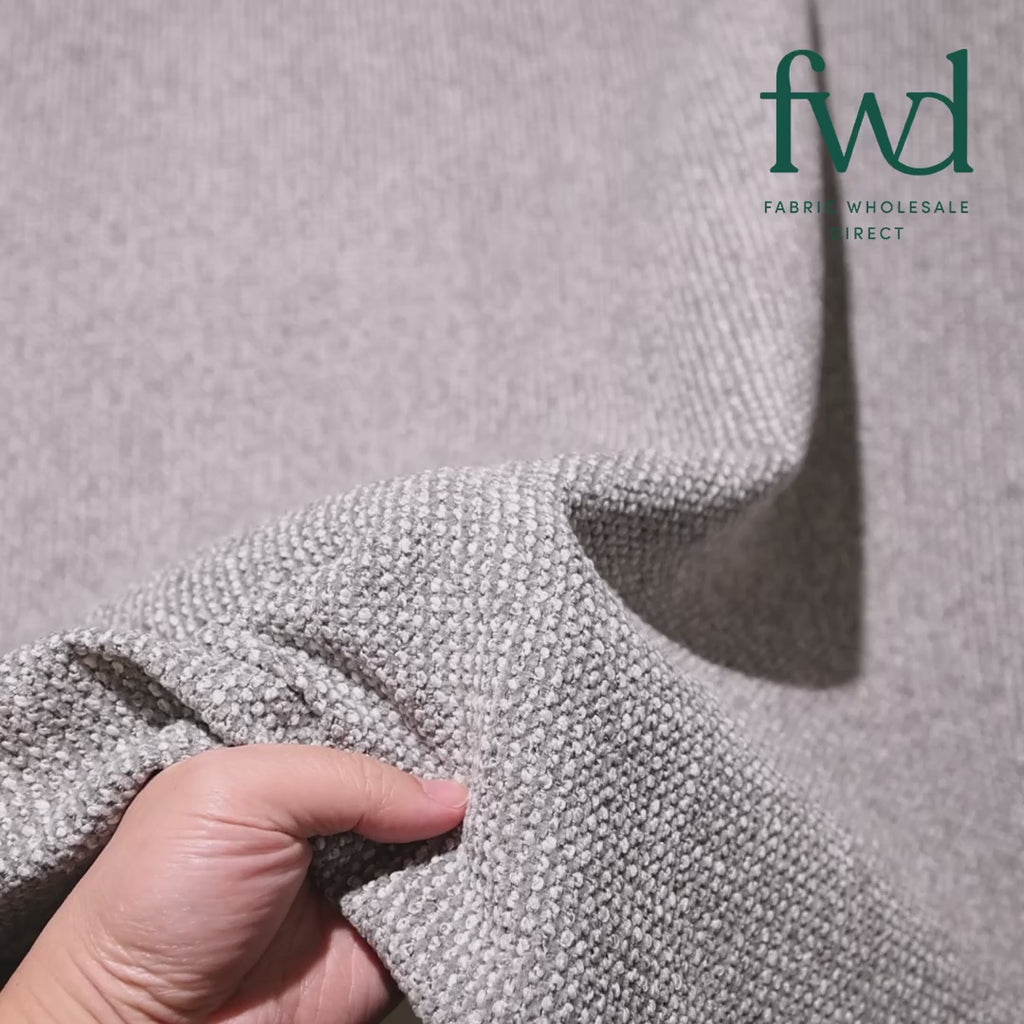 Nubby Jacquard Chenille Upholstery Heather Grey Fabric Video|SV582026