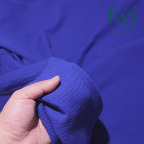 Double Cotton Gauze Fabric Royal Blue Video|SV582462