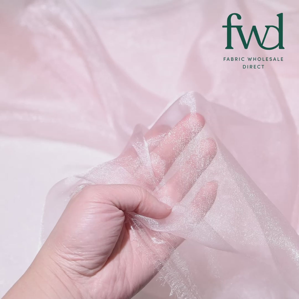Crystal Organza (59/60 Inch) Blush Fabric Video|SV577645